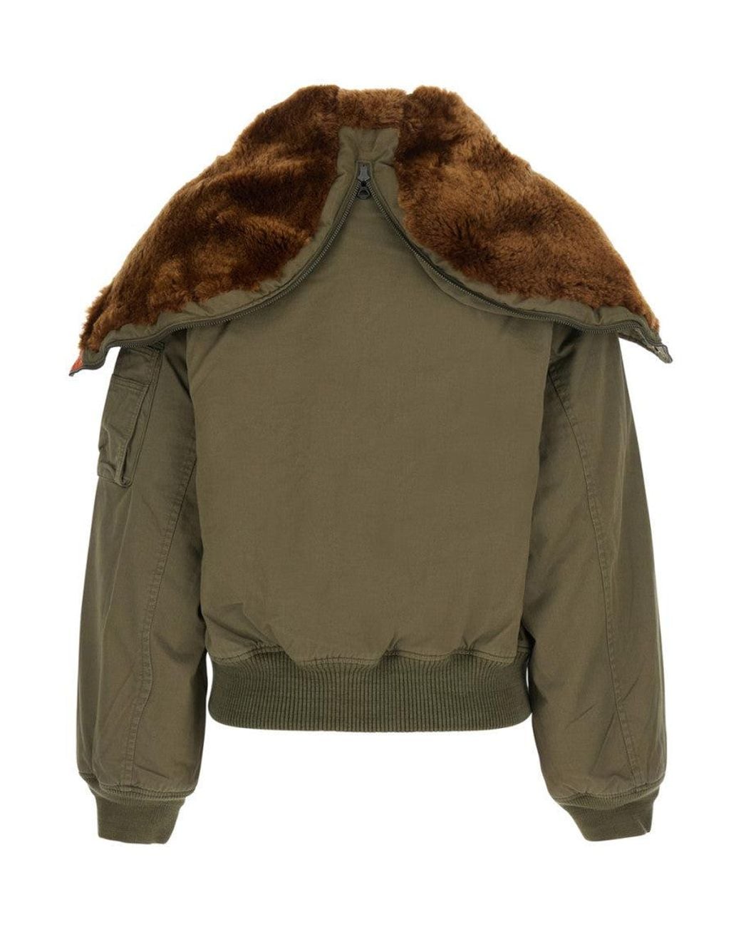 Polo Ralph Lauren Green Furr Collar Jacket