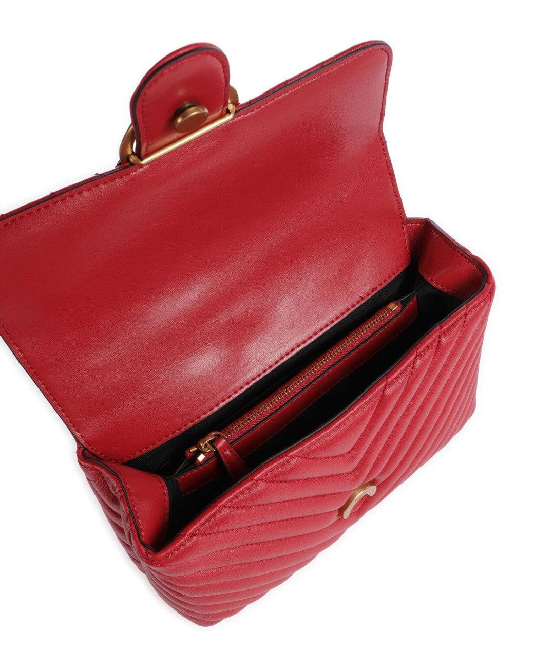 Pinko Red Lady Love Puff Mini Satchel