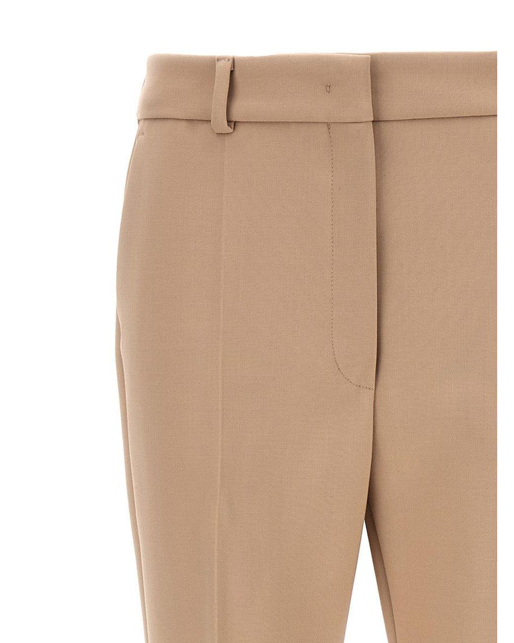 Sportmax Natural Polyester Dress Pants