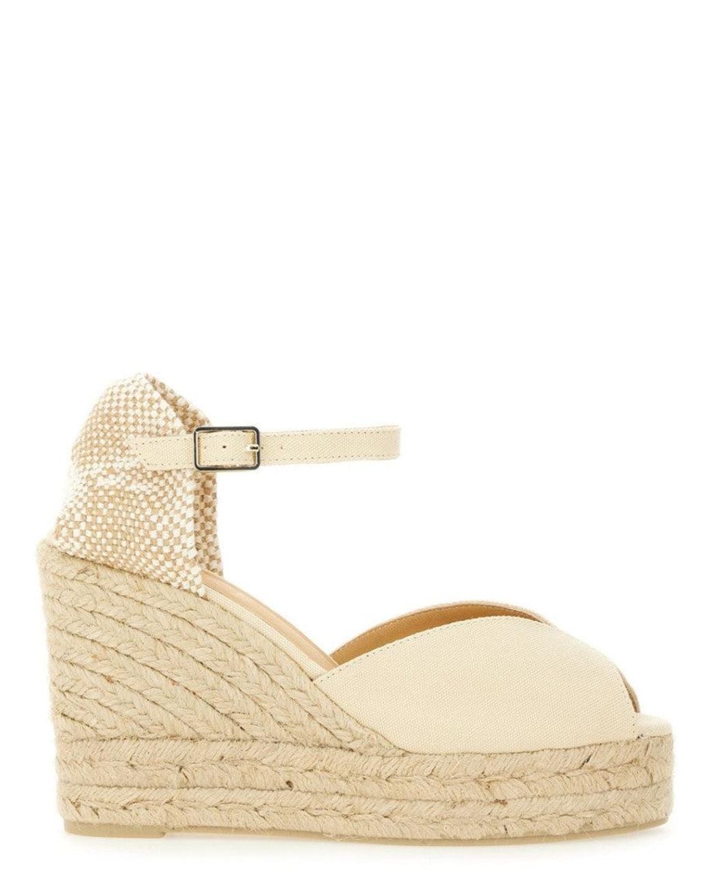 Castaner Natural Off Woven Wedges