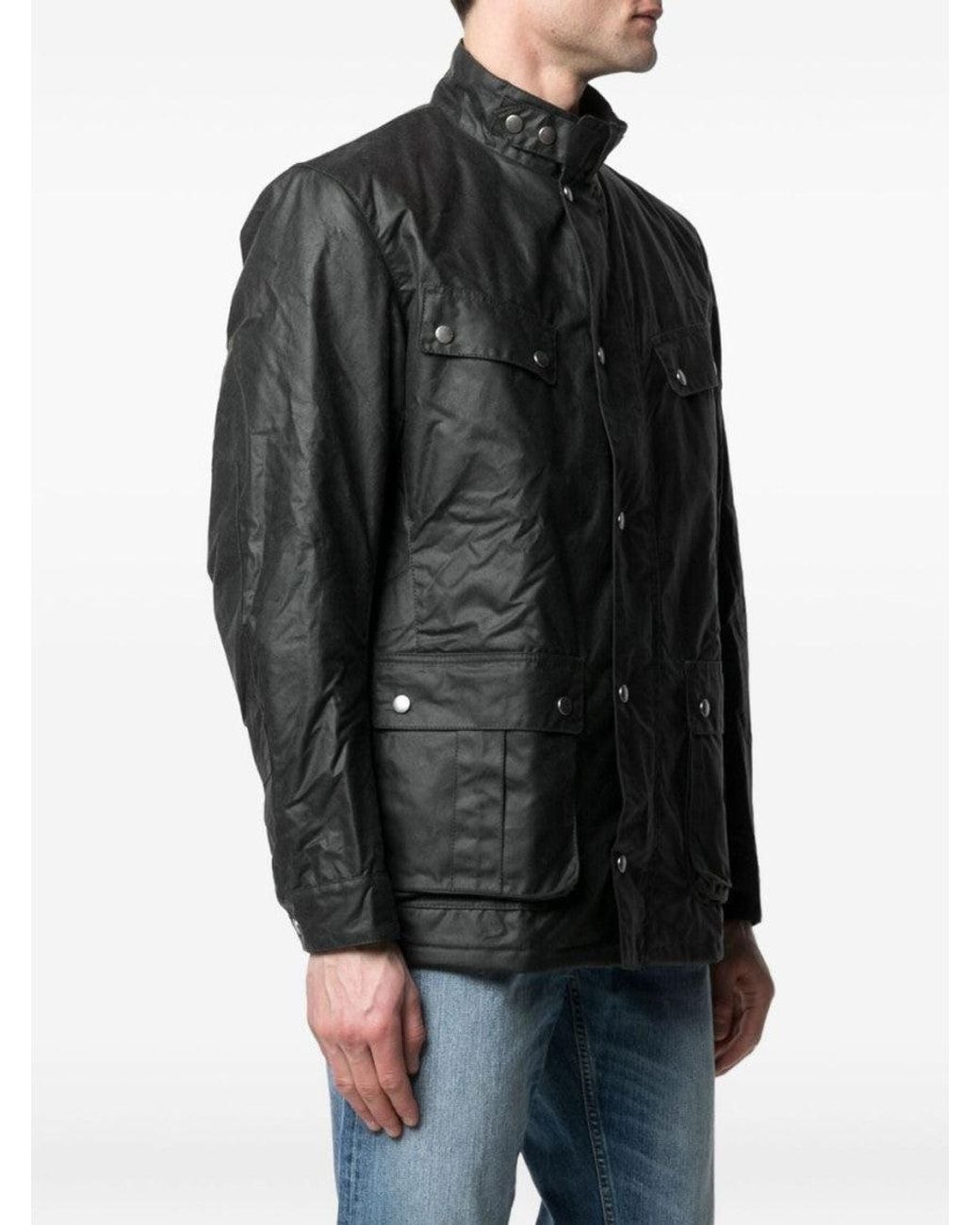 Barbour Gray Dark Duke Wax Jacket for men