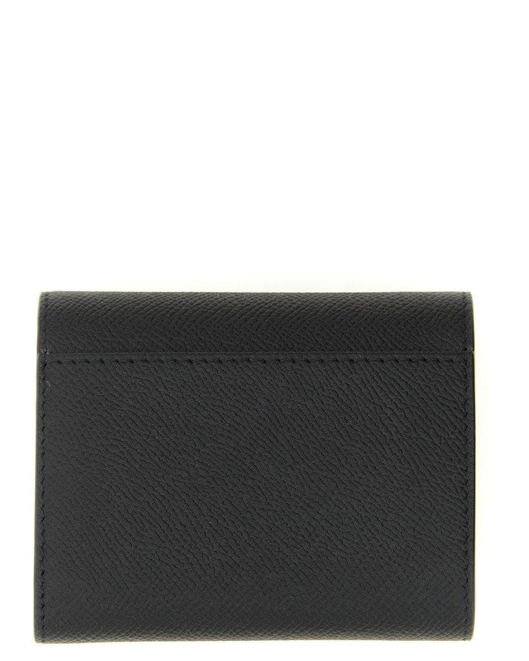 Maison Margiela Black Four Stitches Solid Wallet