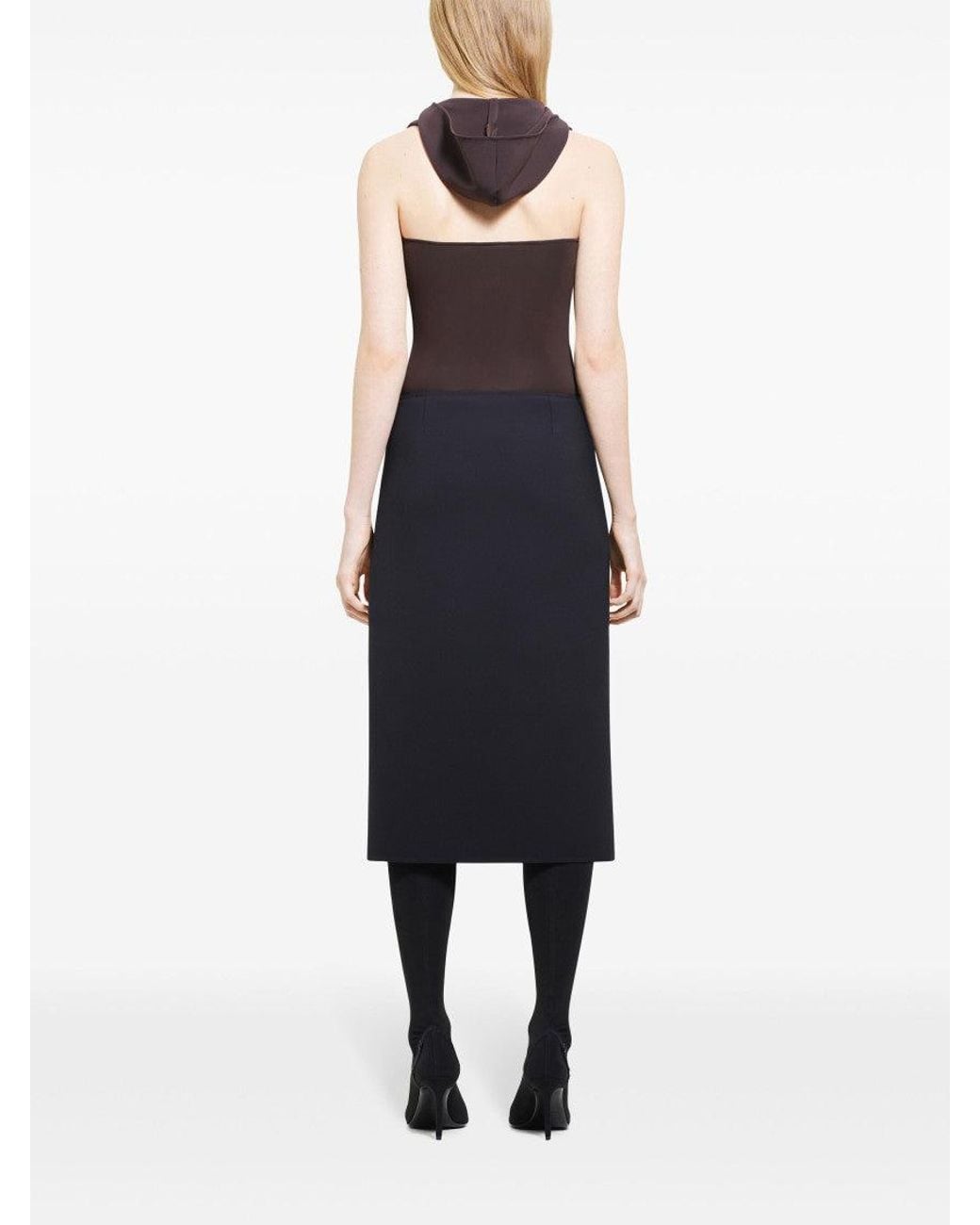 Courreges Purple Dark Illusion Hooded Bodysuit