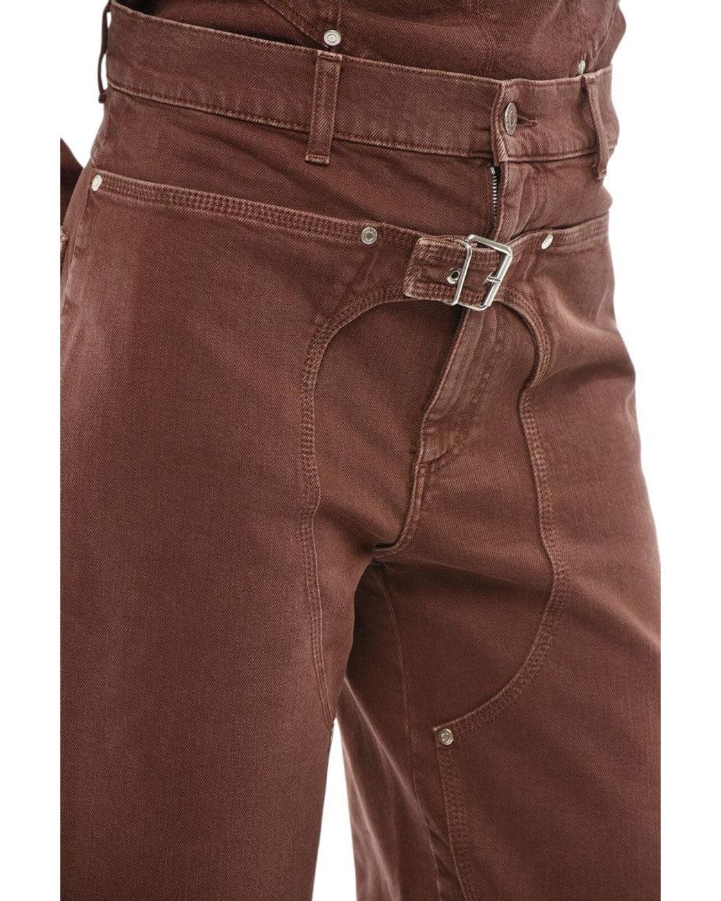 Stella McCartney Brown Straight High Rise Jeans