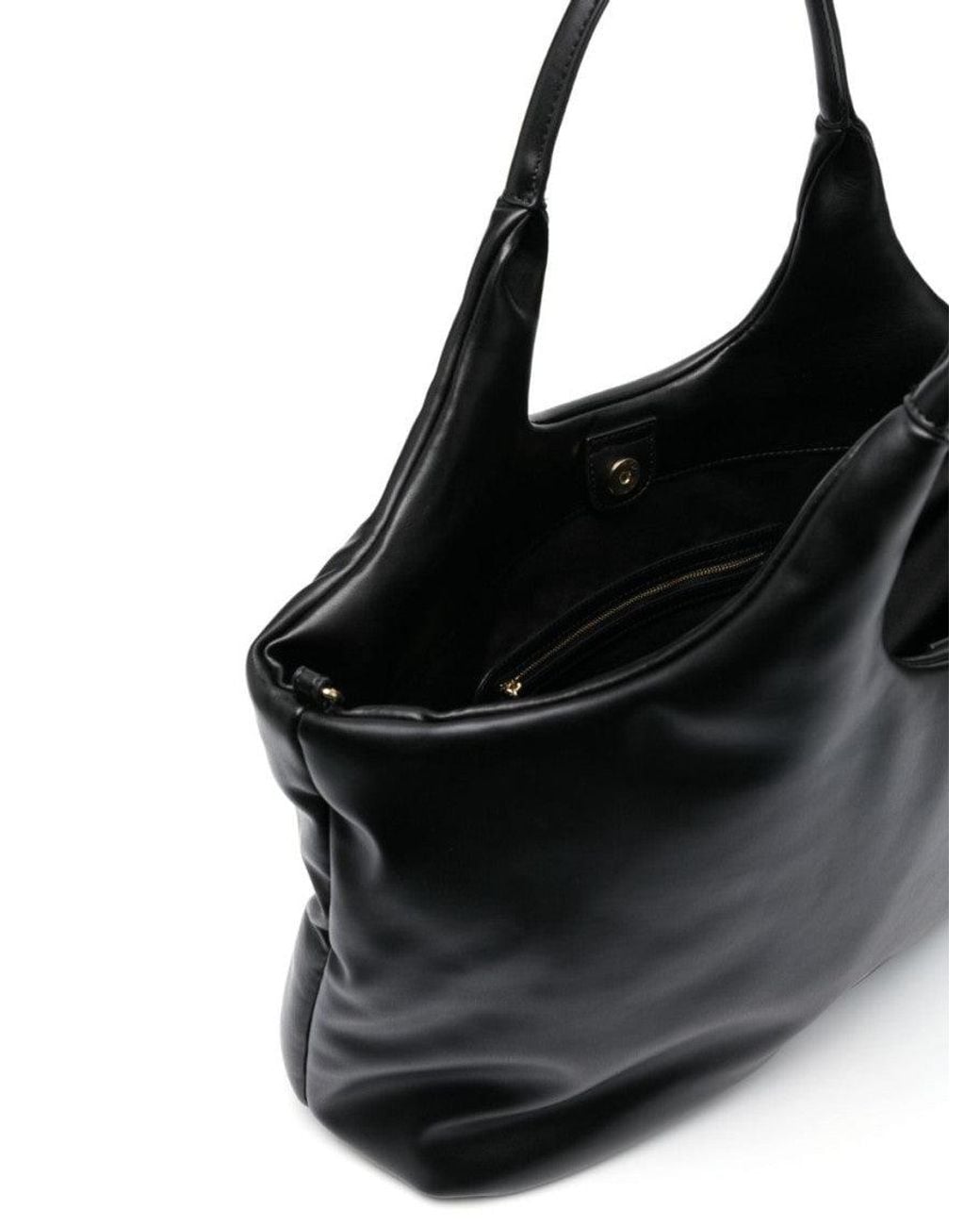 Love Moschino Black Heart Logo Top Zip Large Tote
