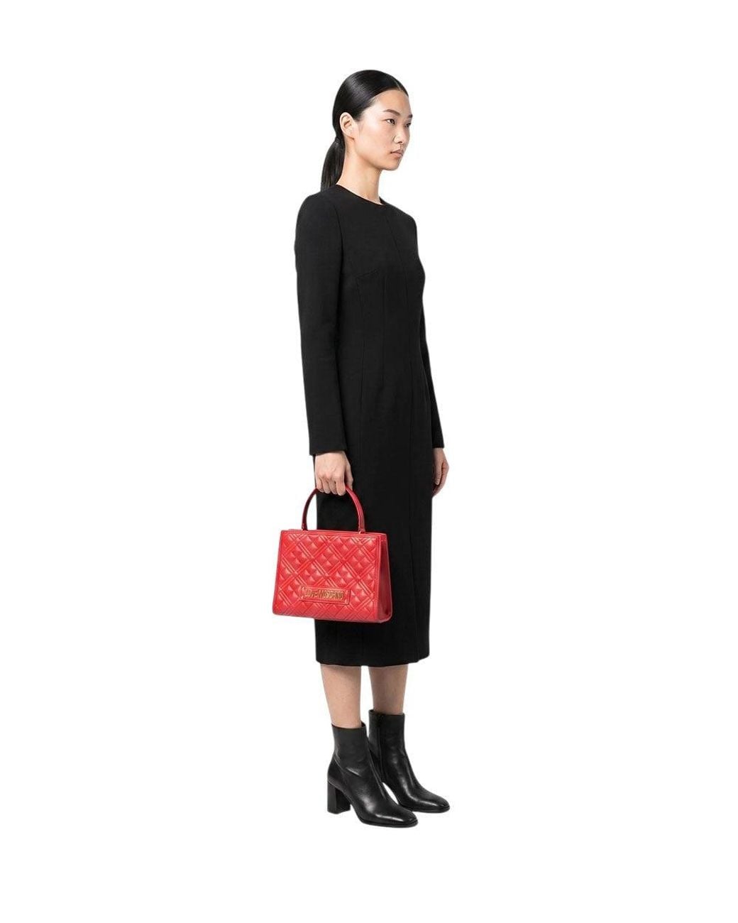 Love Moschino Red Logo Small Satchel