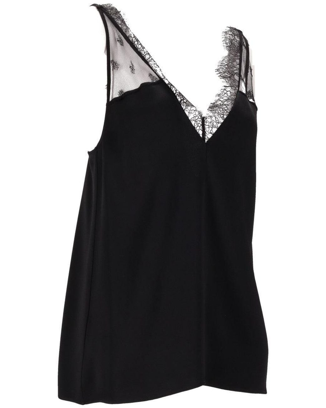 Stella McCartney Black Envers Satin Slip Top