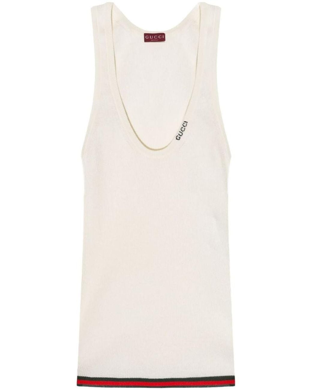 Gucci Logo Tank Top in White for Men | Lyst