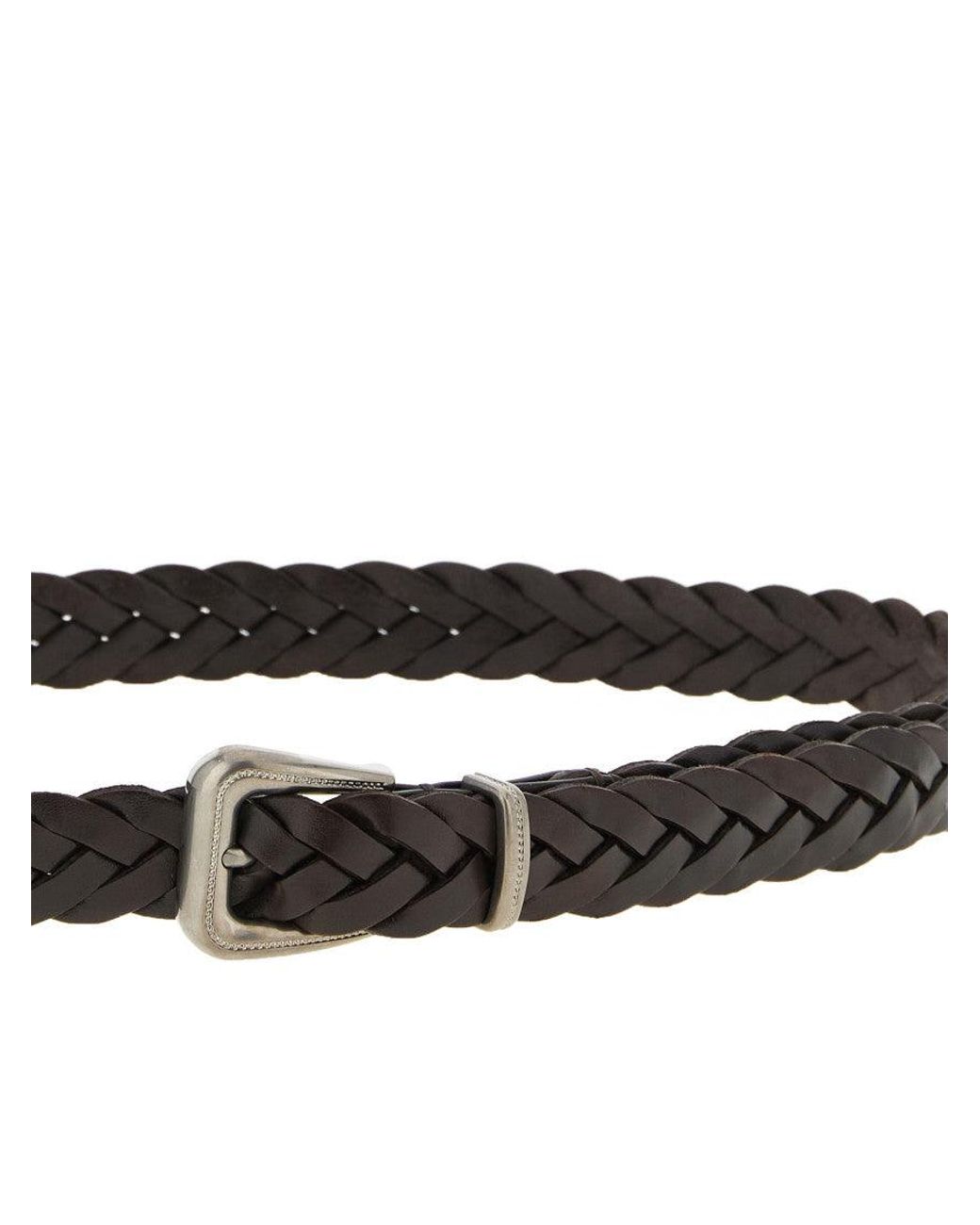 Brunello Cucinelli Black Woven Buckle Belt