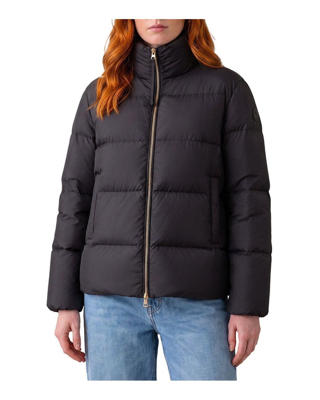 Moncler Black Mock Collar Jacket