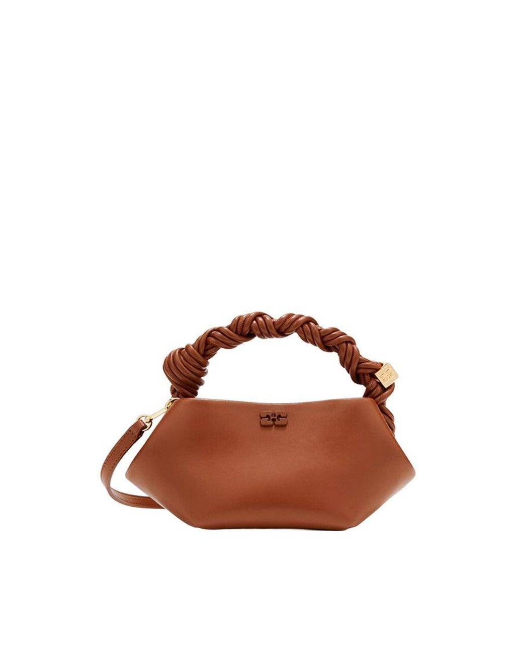 Ganni Brown Borsa Bou Mini Sorrel Horse