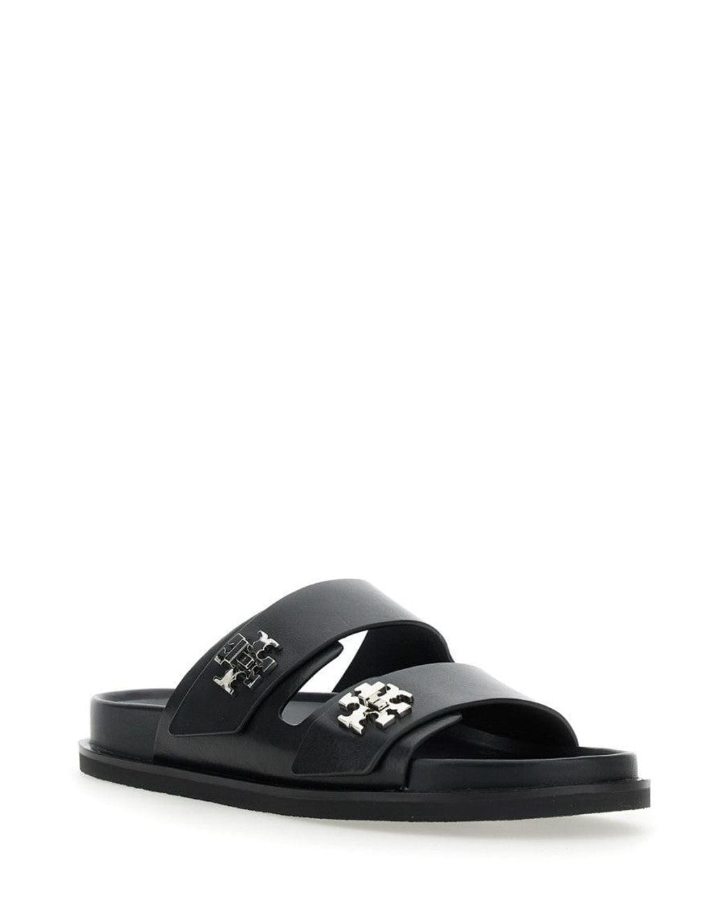 Tory Burch Black Logo Sandals
