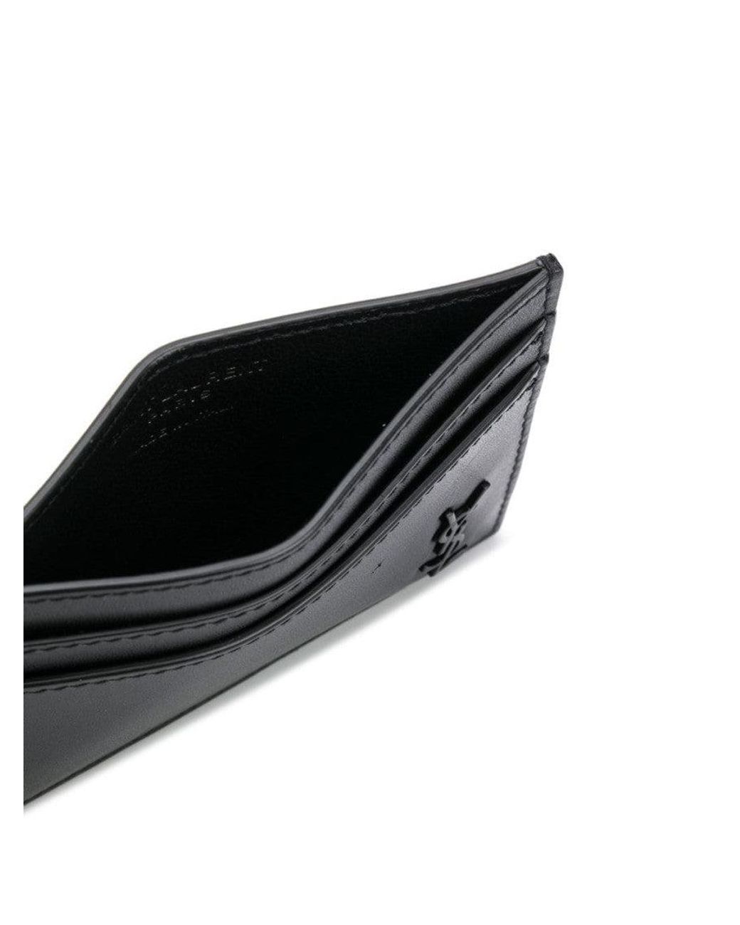 Saint Laurent Black Logoed Card Holder for men