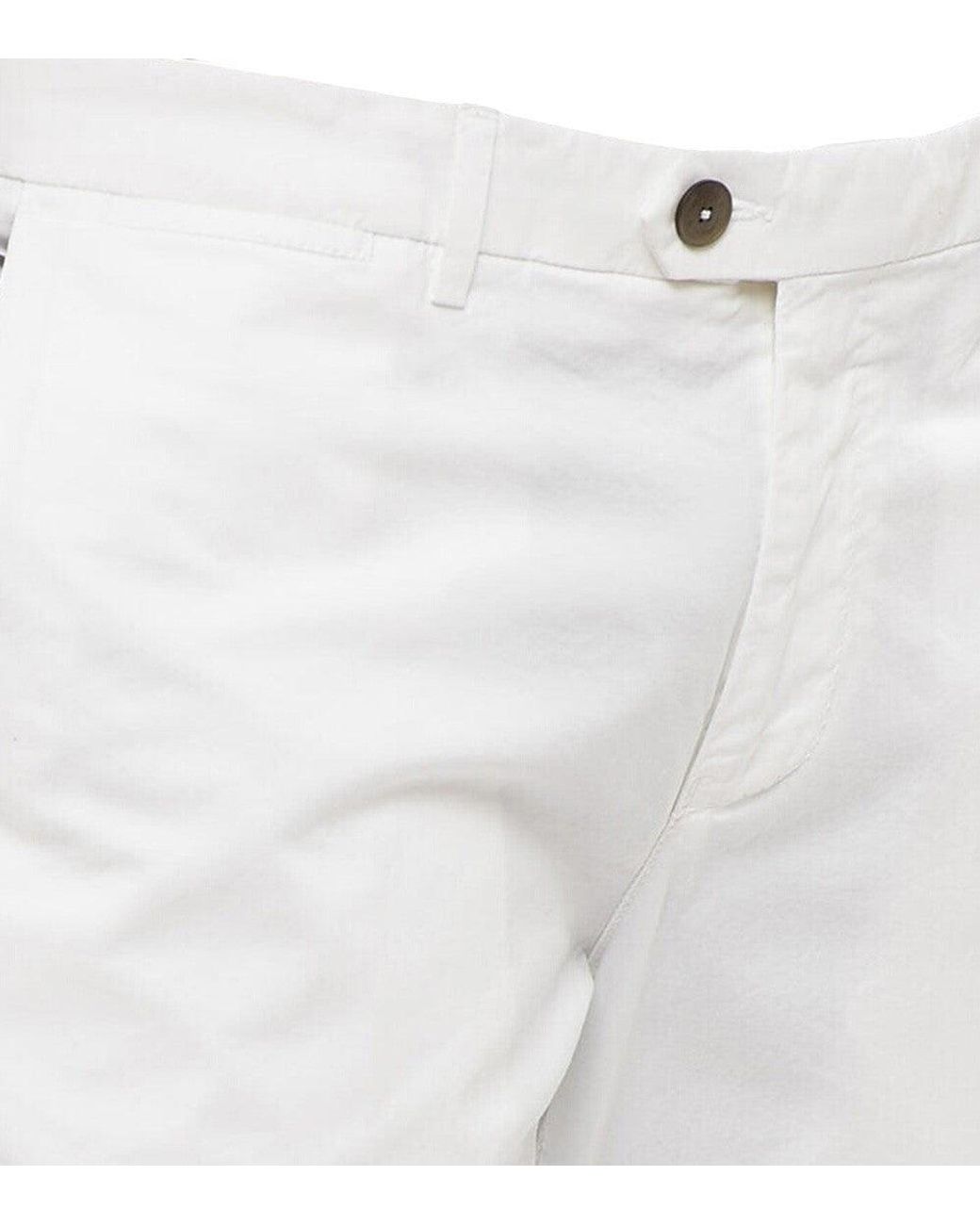 Corneliani White Regular Chino Pants for men