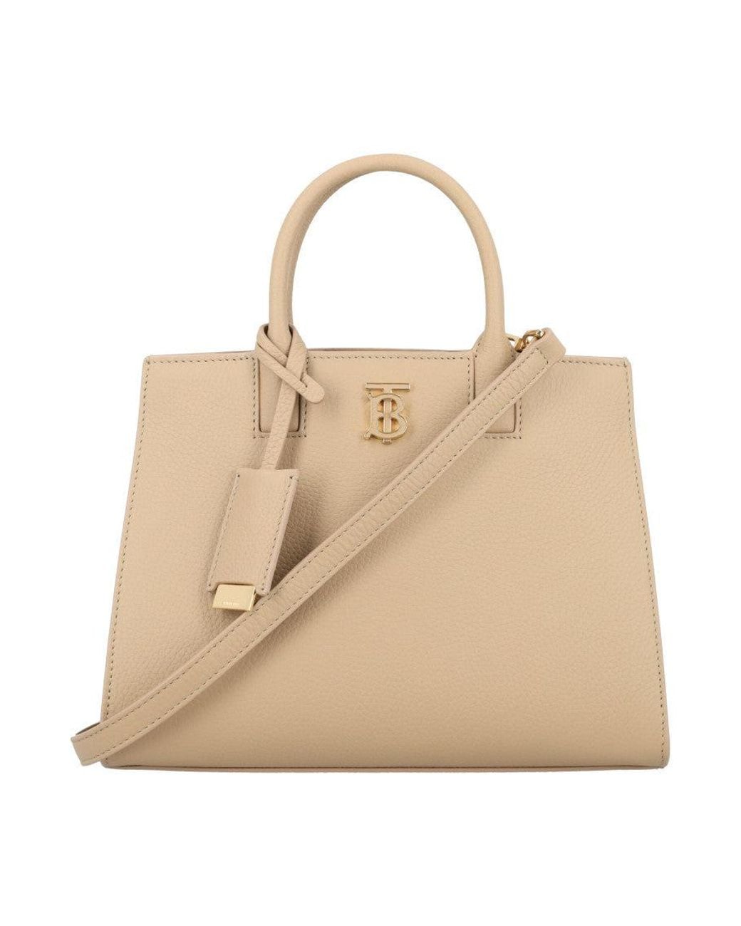Burberry Natural Frances Leather Satchel Bag