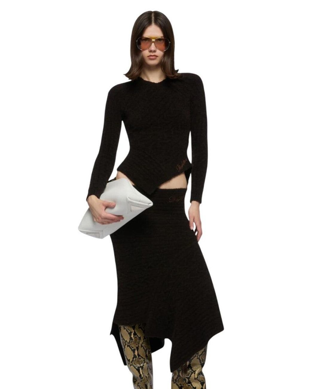 The Attico Black V Neck Sweater