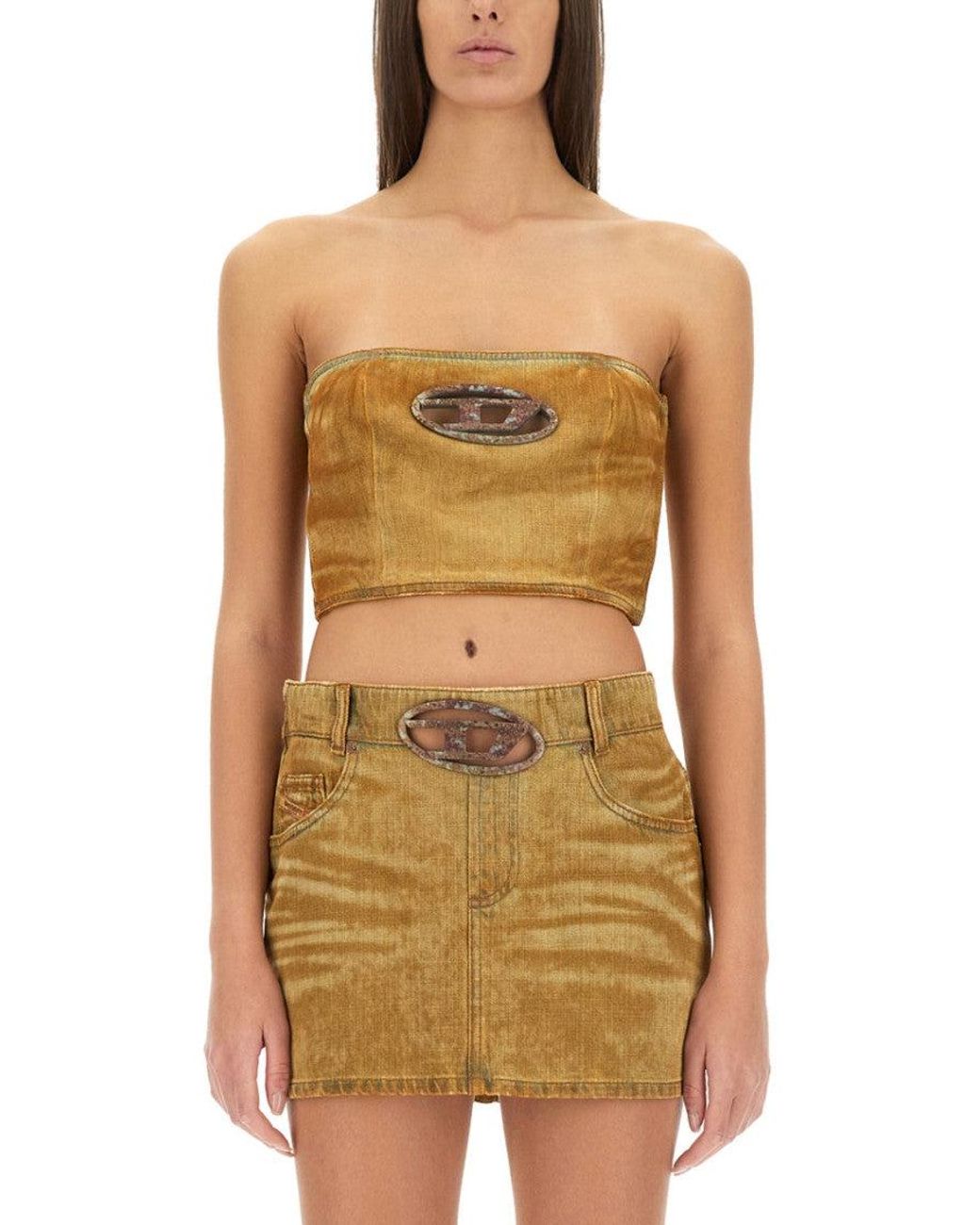 DIESEL Natural Solid Strapless Top