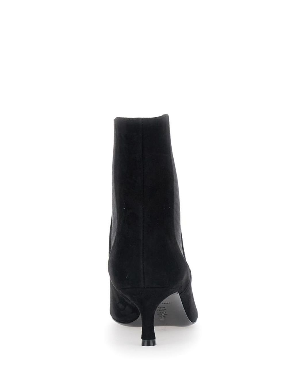 Pollini Black Suede Ankle Boots
