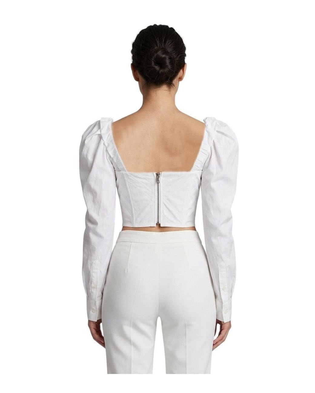 Vivienne Westwood White Sweet Heart Neck Top