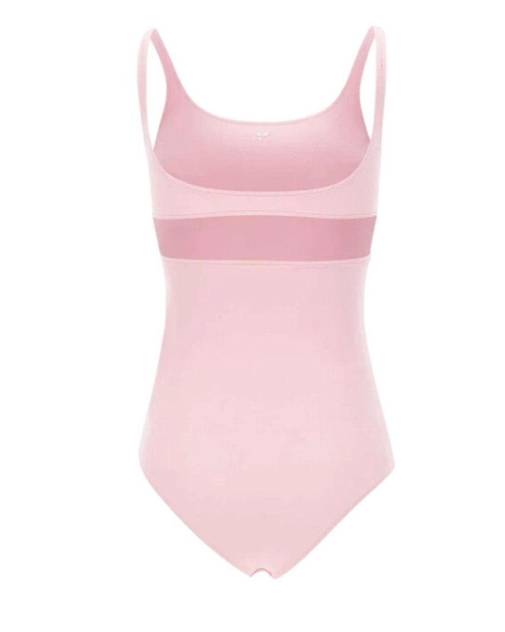 Courreges Pink Light Solid Swimwear