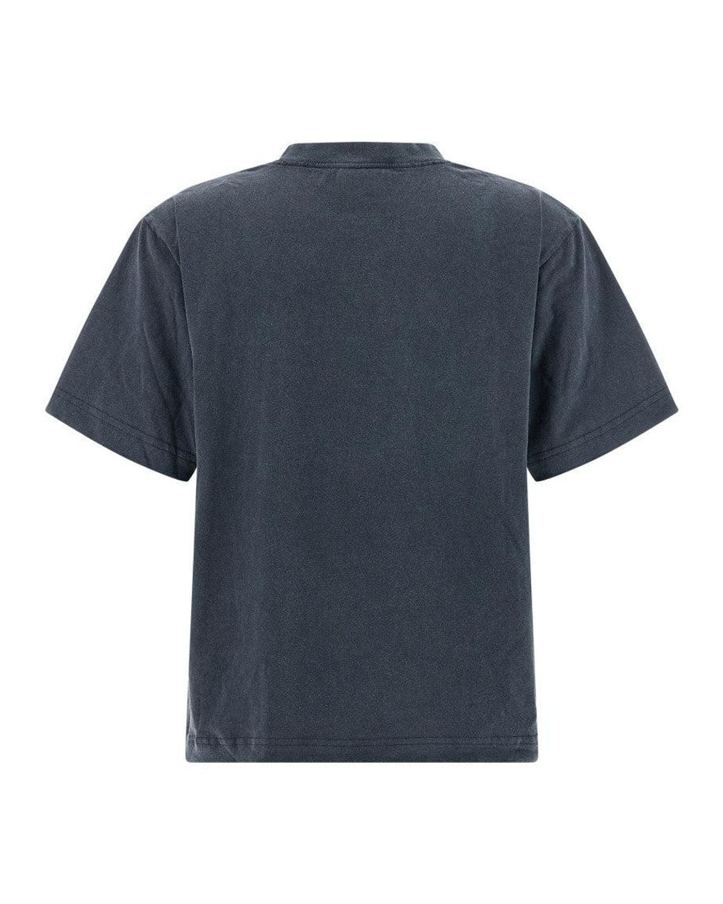 Balenciaga Blue Embroidery T-Shirt