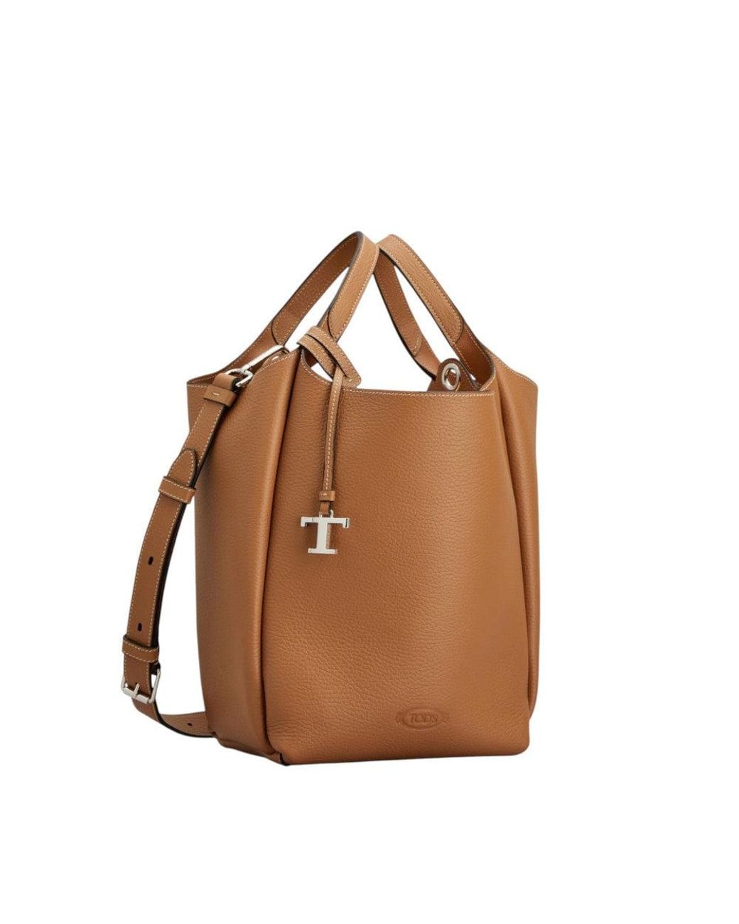 Tod's Brown Logo Small Bucket Bag