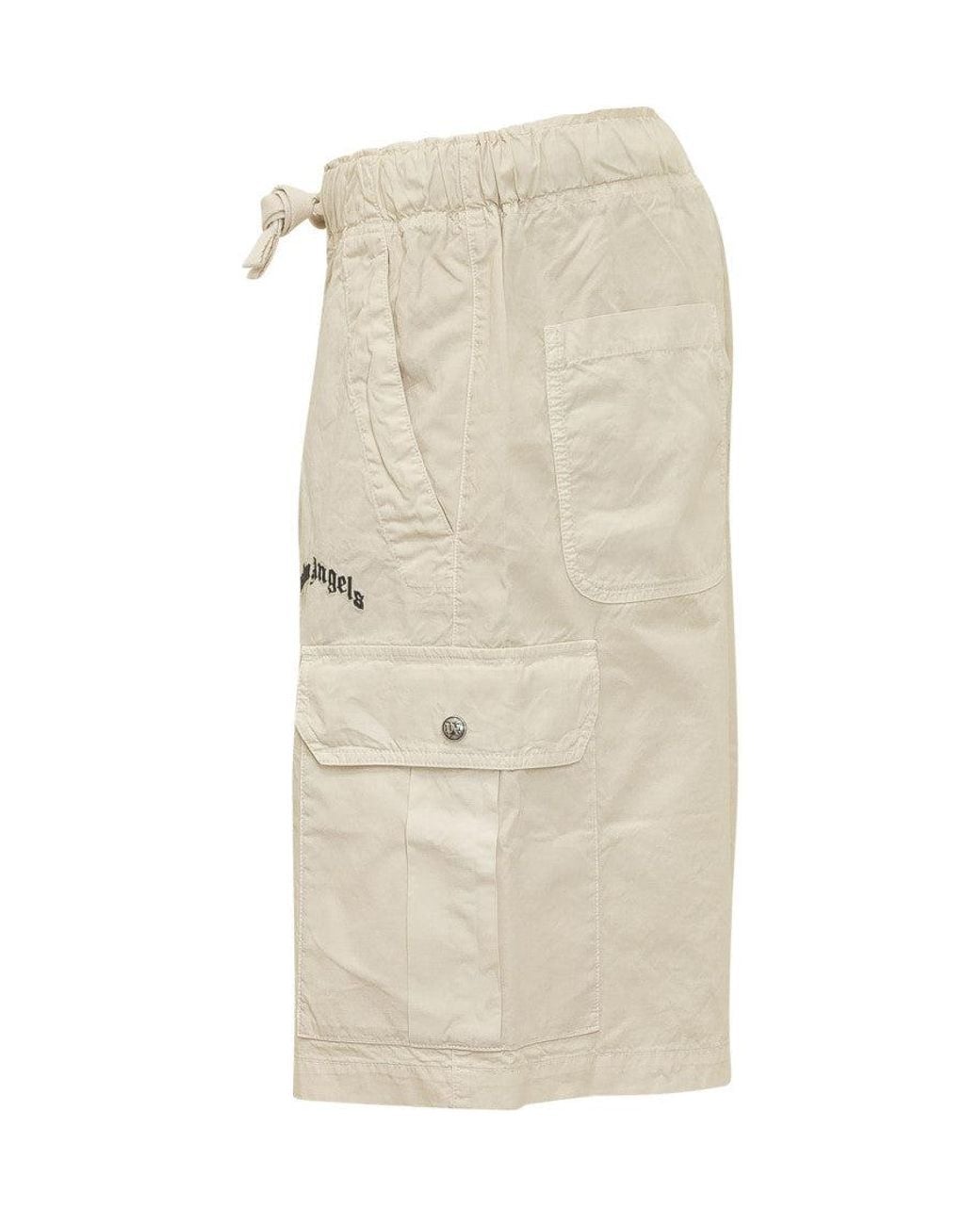 Palm Angels Natural Logo Shorts for men