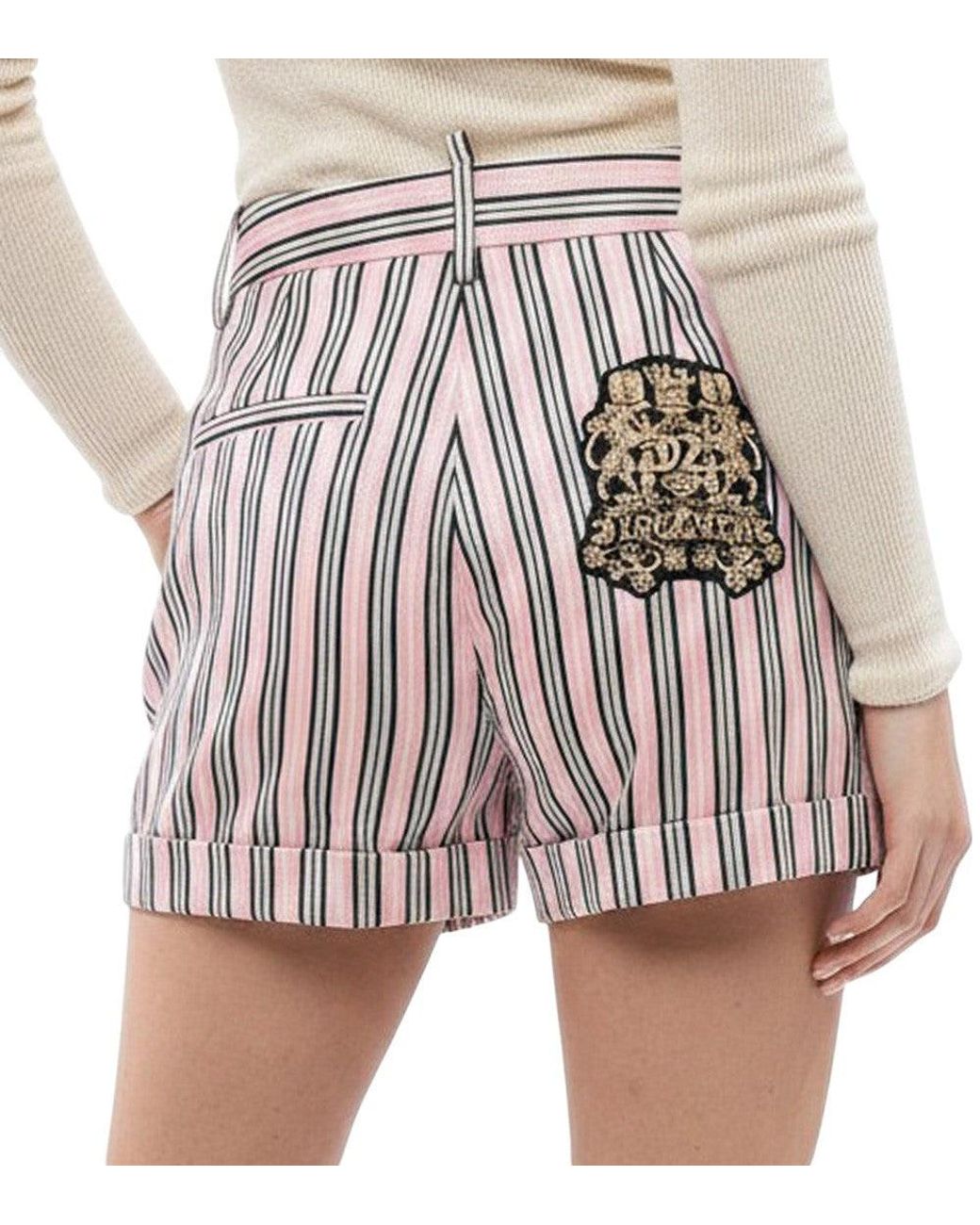 DSquared² White Stripes Shorts