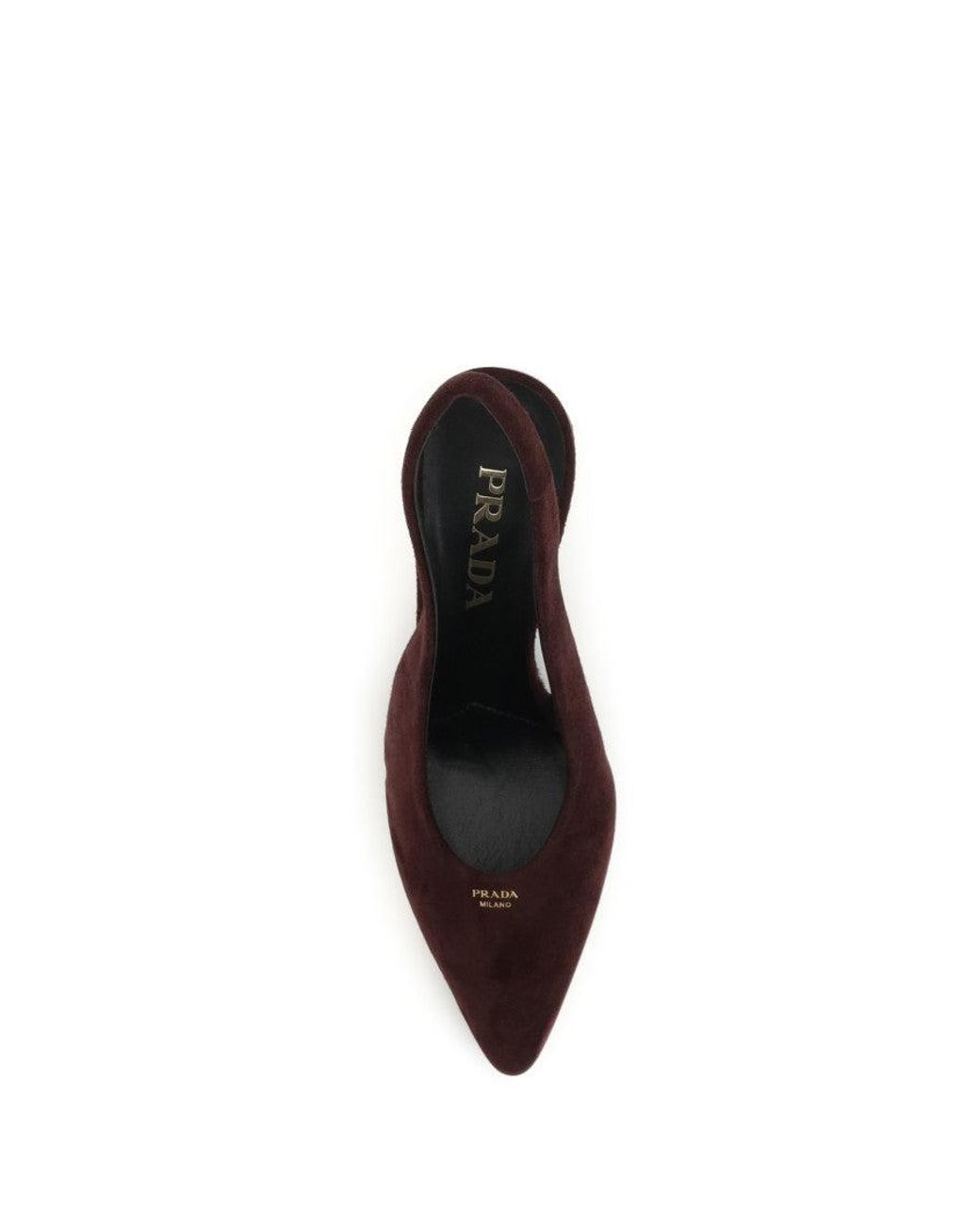 Prada Brown Burgundy Slingback Pumps