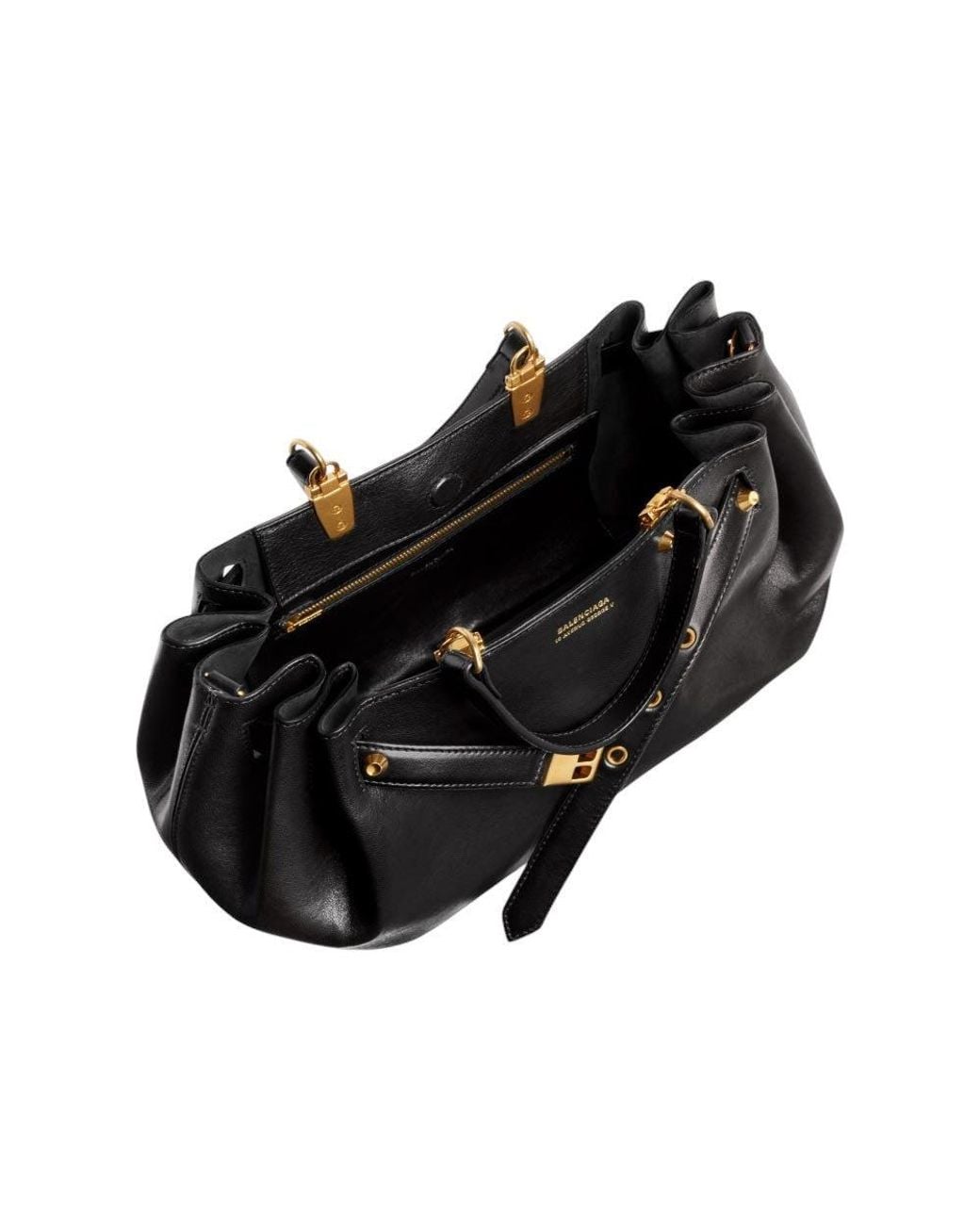 Balenciaga Black Fan Carry All Small Tote