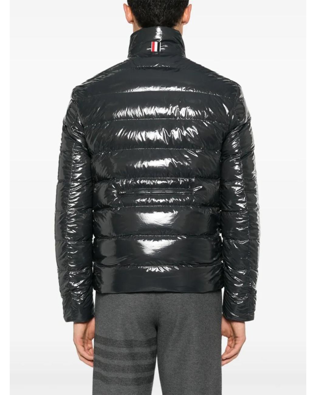 Thom Browne Black Reversible Zip-Up Puffer Jacket for men