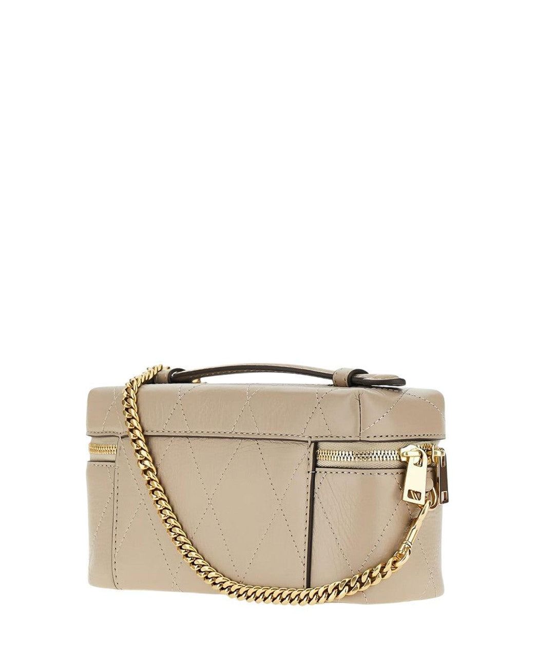 Tory Burch Natural Charlie Mini Crossbody Bag
