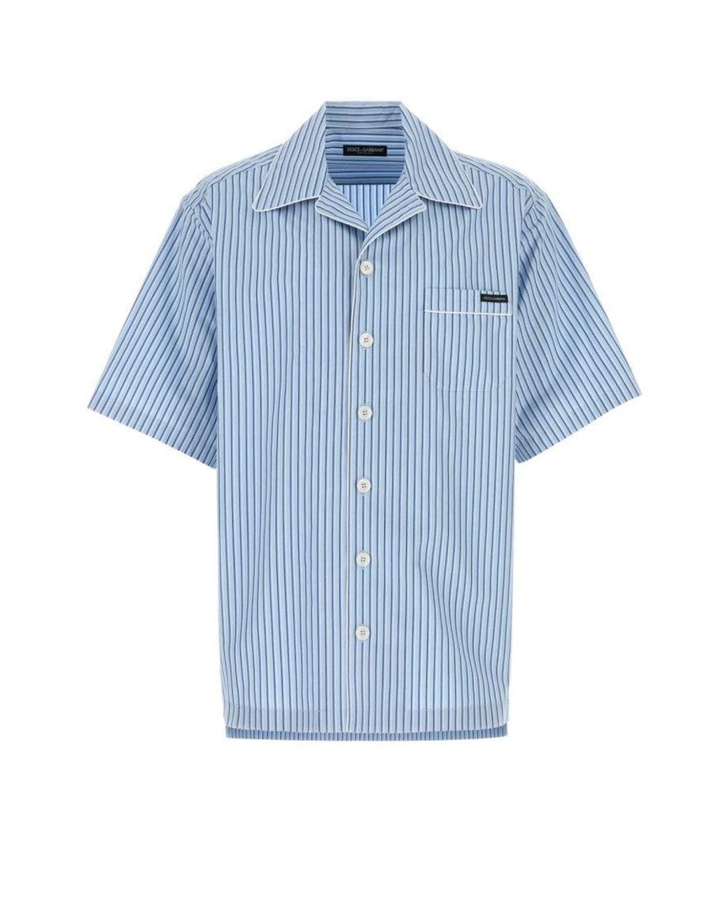 Dolce & Gabbana Blue Stripes Shirt for men