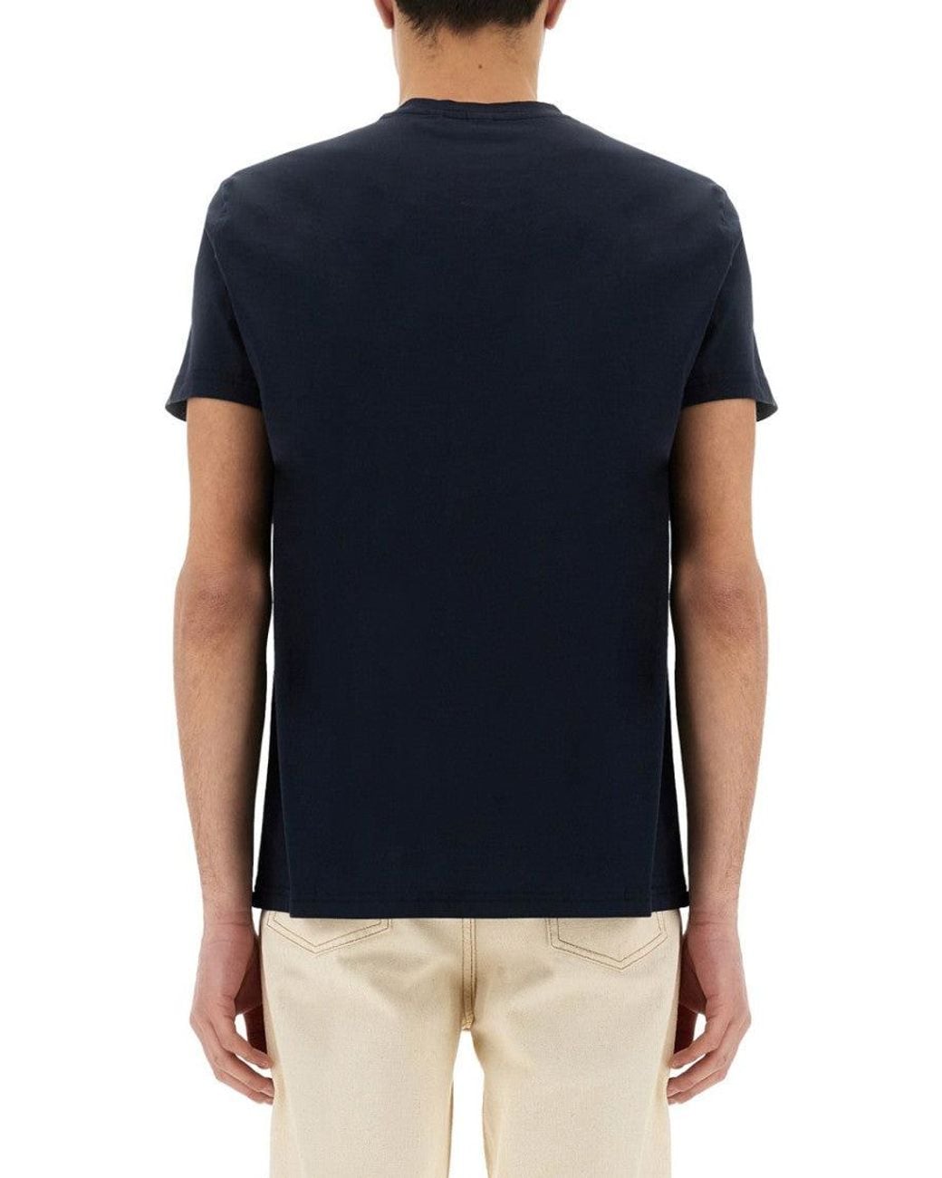 Aspesi Blue Printed T-Shirt for men