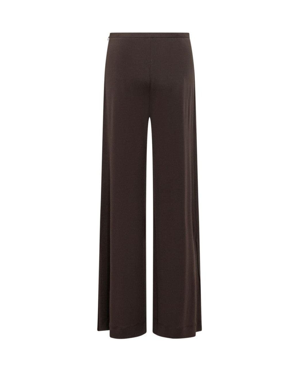 Alberta Ferretti Brown Relaxed Flat Front Pants
