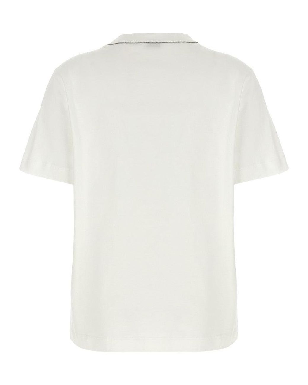 Brunello Cucinelli White 'Monile' T-Shirt