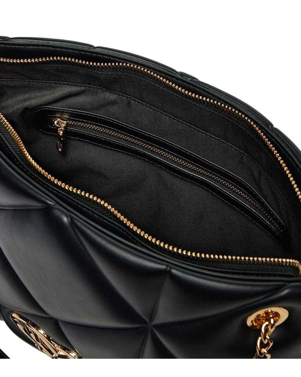 Love Moschino Black Heart Logo Top Zip Medium Tote