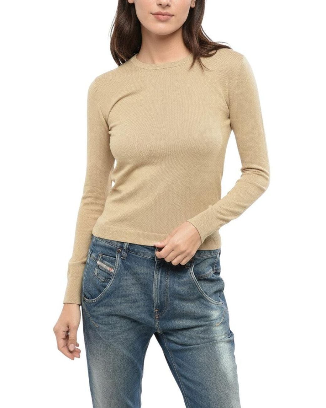 DIESEL Blue Knitted Crew Neck Sweater