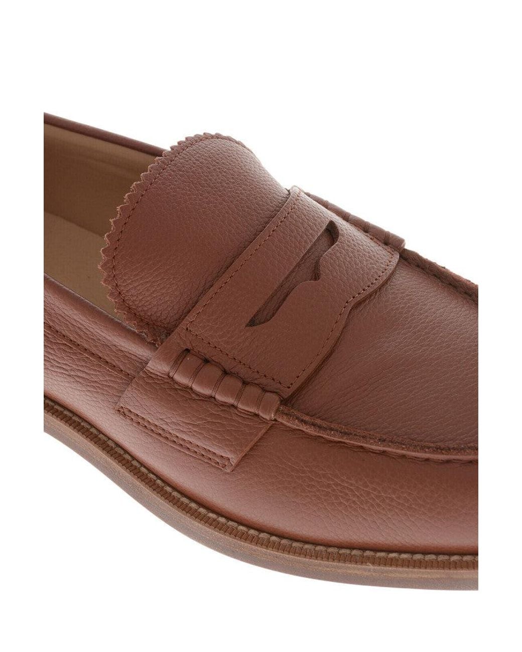DSquared² Brown Textured Loafers for men