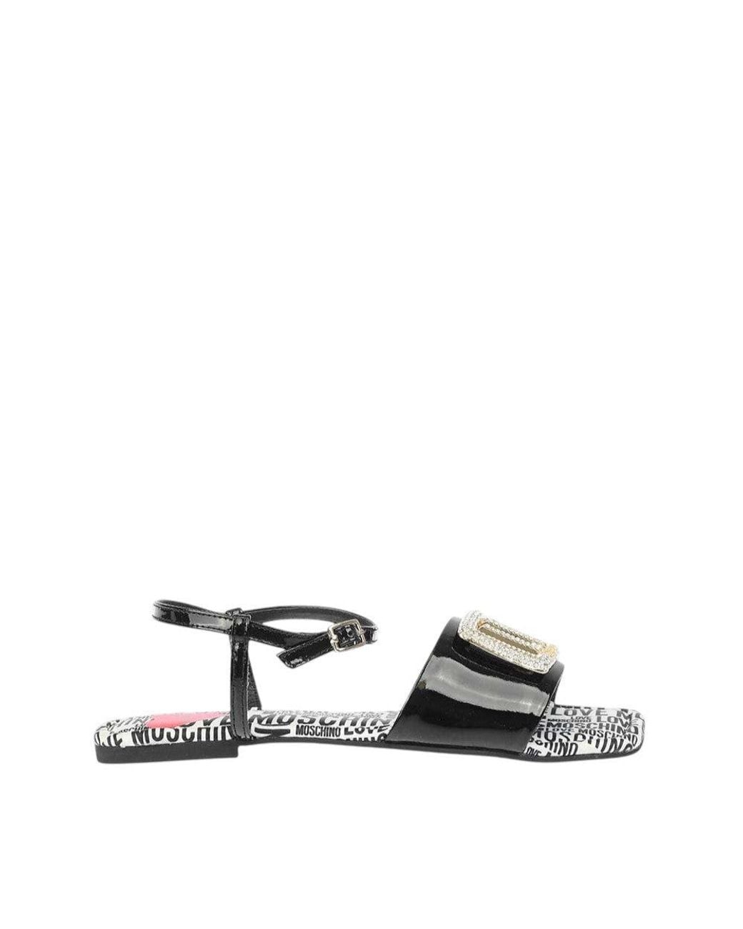 Moschino Multicolor Embellished Sandals