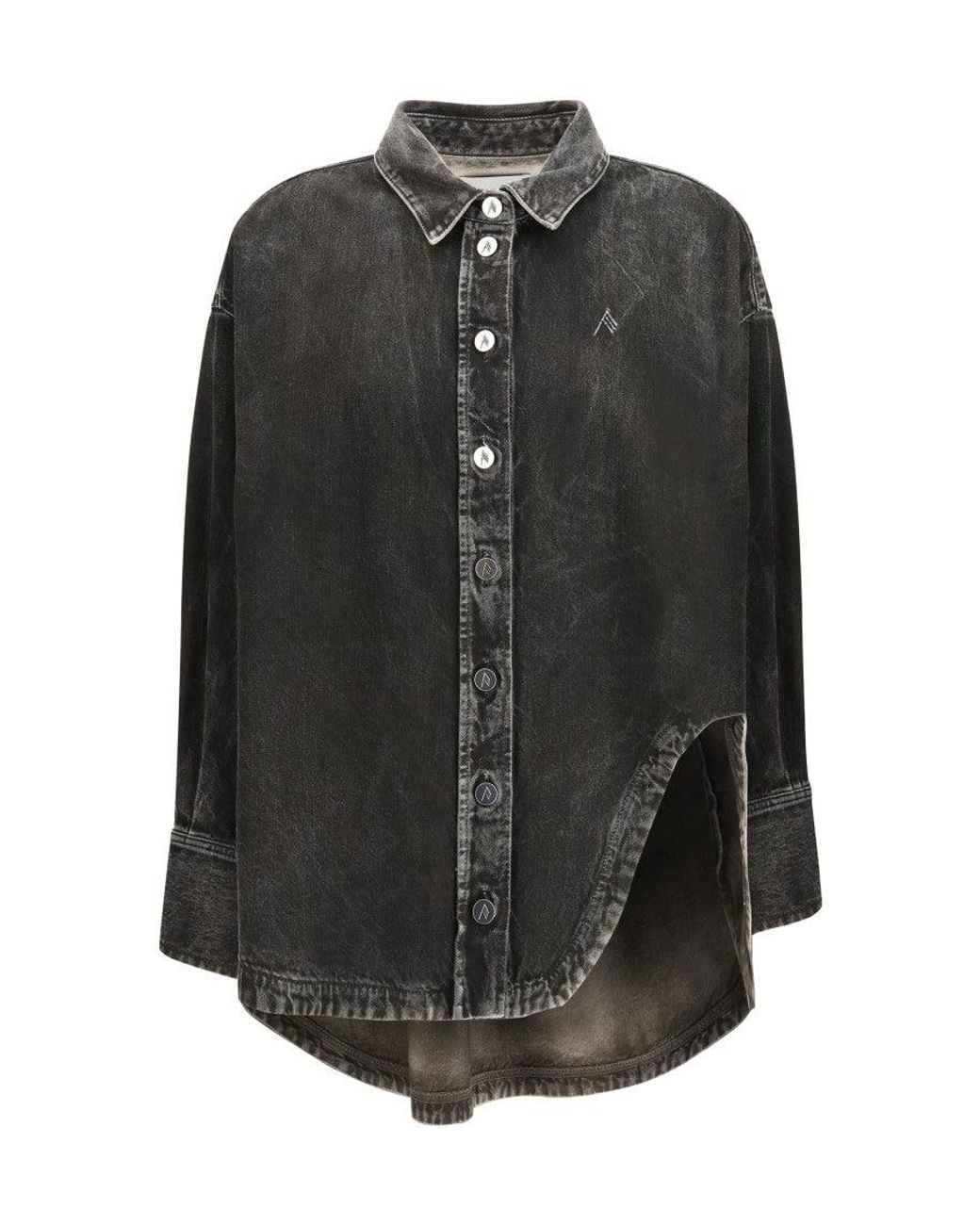 The Attico Black Oversized Solid Shirt