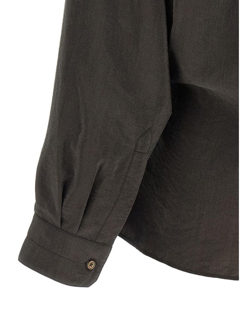 Lemaire Black Relaxed Twisted Shirt