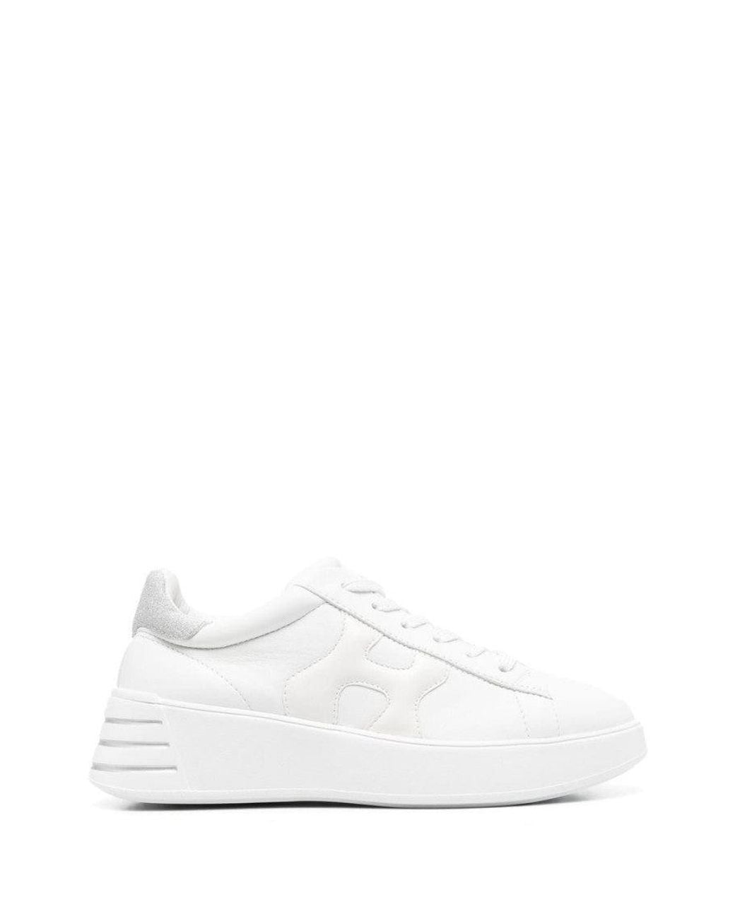 Hogan White Leather Sneakers