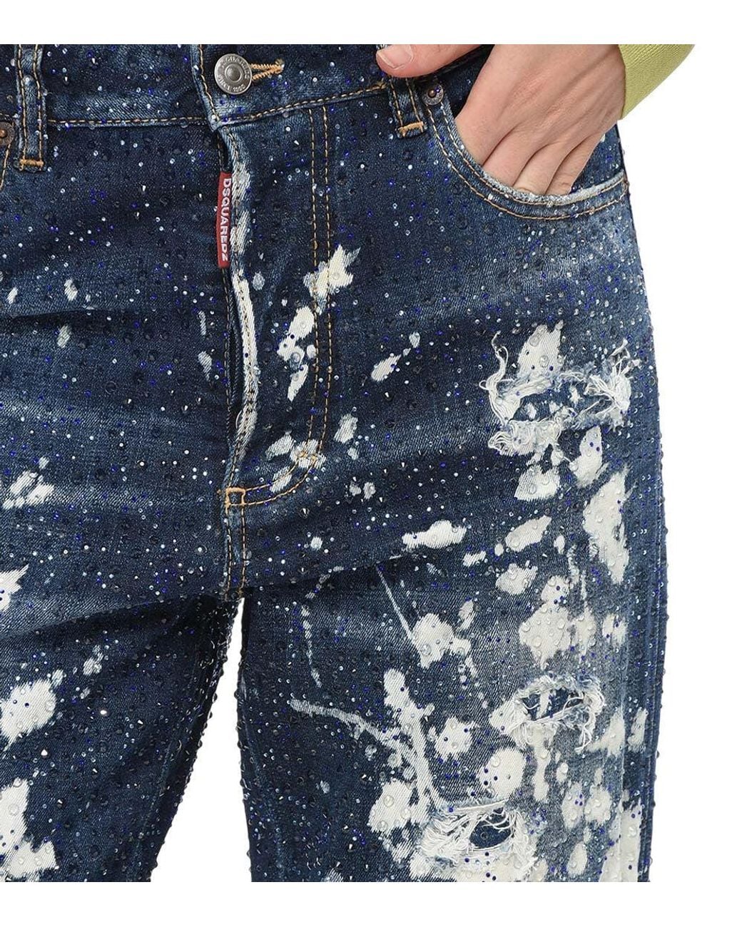 DSquared² Blue Straight High Rise Jeans