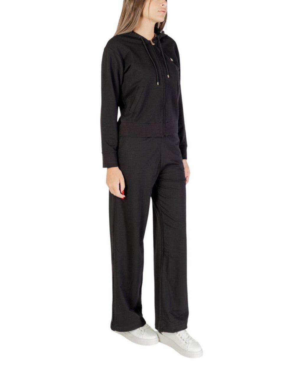EA7 Black Cotton Logo Tracksuit
