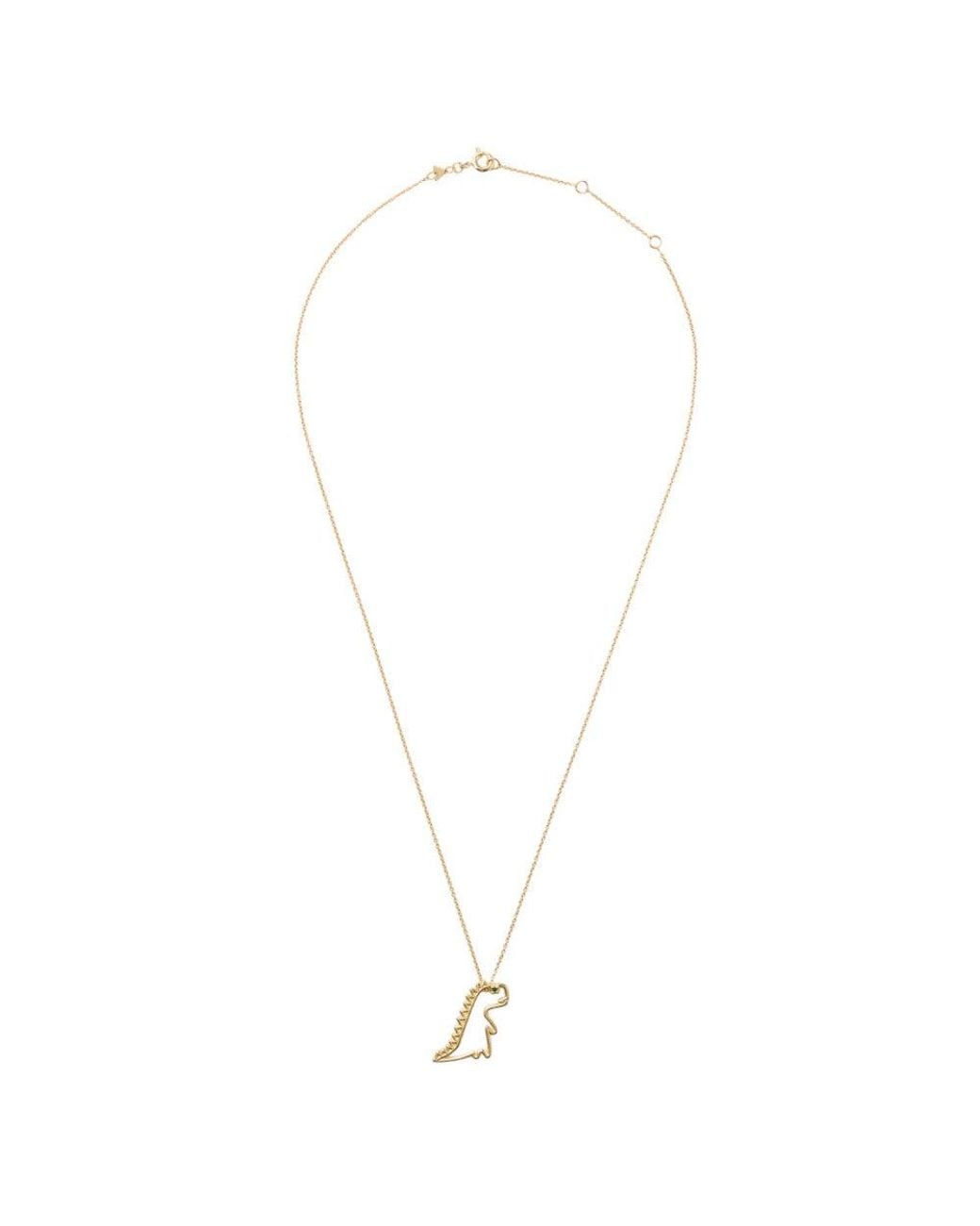 Alita Metallic Golden Dino Necklace
