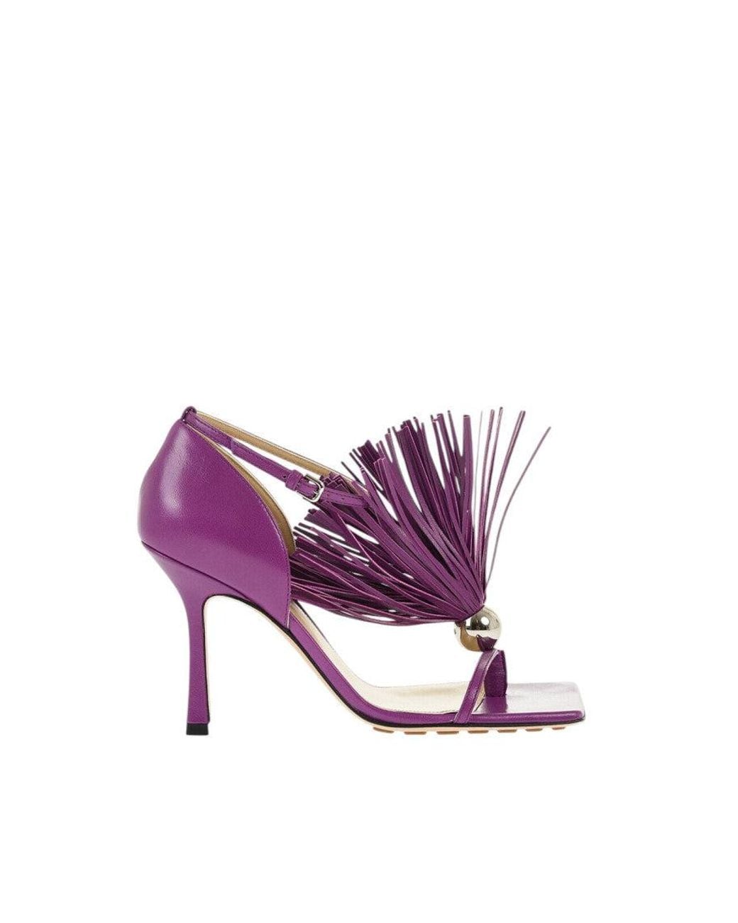 Bottega Veneta Purple Embellished Heels