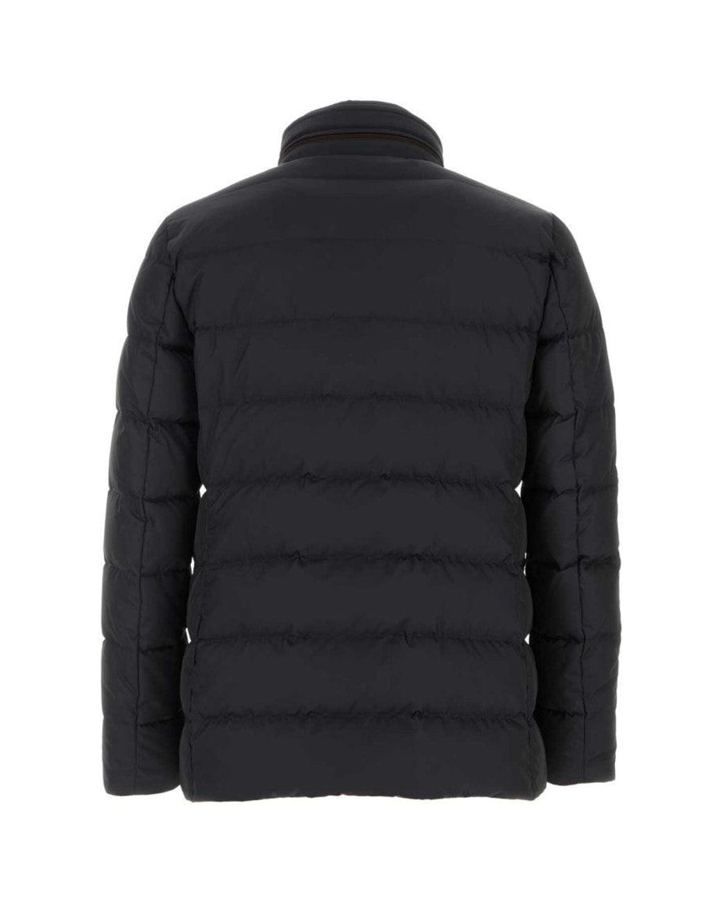 Moorer Black Quilted Down Jacket for men