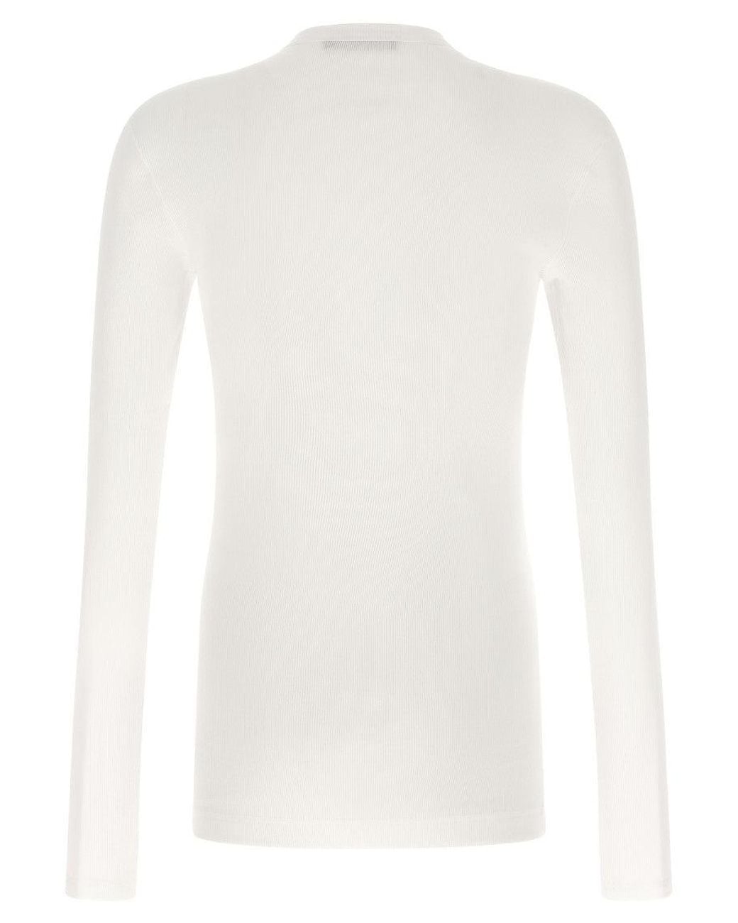 Dolce & Gabbana White Slim Henley T-Shirt for men