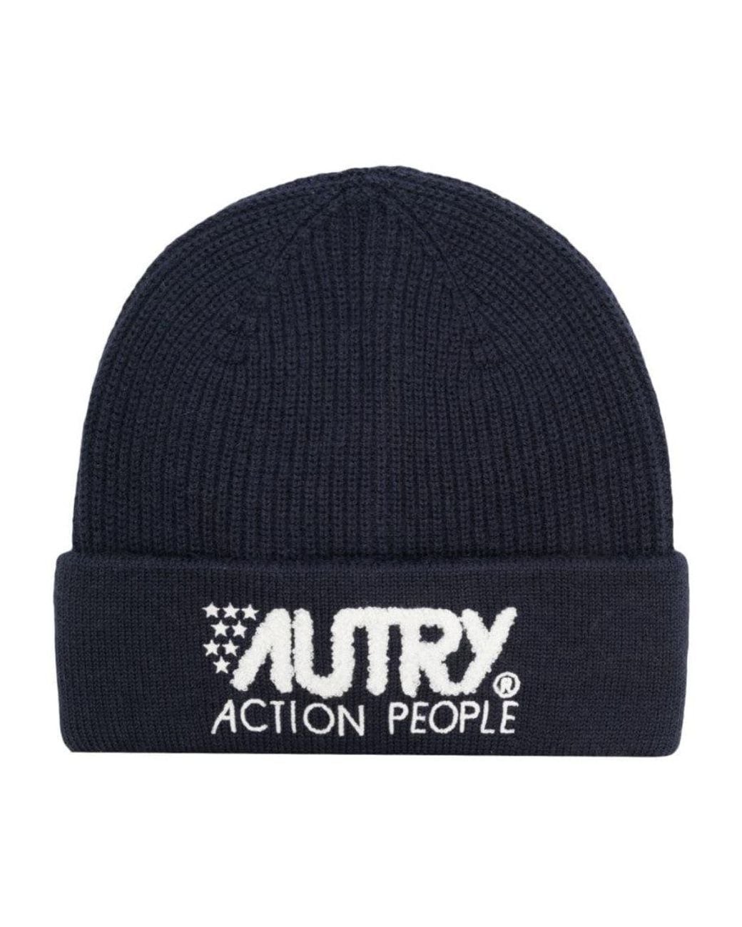 Autry Blue Logo Beanie Cap